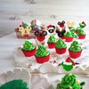 Gyufise 24Pcs Merry Christmas Cupcake Toppers Mouse Deer Christmas Hat Cupcake Picks Xmas Holiday New Year Kids Birthday Cake Decorations Party Supplies