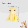 Andiker Cat Interactive Toy, Octopus-Shaped Cat Plush Toys with Crinkle Paper, Cat Toys for Indoor Cats to Scratch and Chew for Kitten Gifts and Cat Lovers (Yellow)