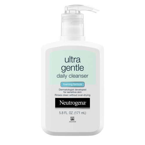 Neutrogena Ultra Gentle Foaming Facial Cleanser, Hydrating Face Wash for Sensitive Skin, Gently C...