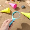 Toddmomy Toodler Toys 10 Pieces Plastic Ice Cream Cones Scoop Outdoor Beach Toys Set Kids Sand Mold Set Seaside Play Sand Toys for Kids Outdoor Toys