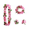 Hawaiian Leis Headband Wristbands Hawaii Tropical Luau Necklace Headpiece Bracelets Hair Bands Flower Leaf Wreath Women Summer Beach Vacation Wedding Birthday Party Favors Supplies Decorations 24 PCS