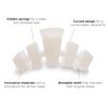 TELETIES - Medium Hair Clip - Strong Grip, Bendable Teeth, Comfortable Curved Design - Ideal for Medium-Thick Hair - For All Hair Textures - Coconut White