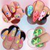 IDDFEVE 18 Sheets Kids Nail Stickers, Cute Nail Decals for Women and Little Girls, 3D Self-Adhesive DIY Nail Art Design Decoration (Dance)