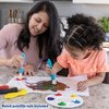 READY 2 LEARN Triangle Grip Paint Brushes - Set of 6 - 1 Size - 18m+ - Easy to Grip Paint Brushes for 2, 3 and 4 Year Olds - Encourage Writing Grip