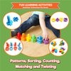 Jumbo Nuts and Bolts For Toddlers - Fine Motor Skills Rainbow Matching Game Montessori Toys For Toddlers & Toddler Games | 12 pc Occupational Therapy Educational Toys with Toy Storage + eBook