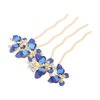 VOCOSTE Decorative Hair Combs, Rhinestone Butterfly Hair Comb, Stylish Bridal Side Comb, Hair Combs Accessories for Elegant Styling, Blue