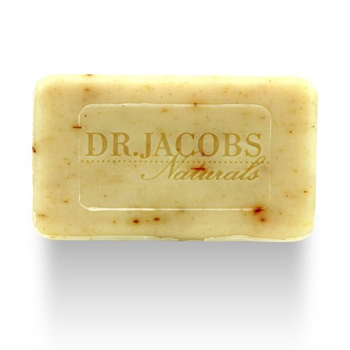 Dr Jacobs Naturals, Triple Milled Loofah Exfoliating Castile Bar Soap 5 oz. - Luscious Lavender