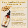Natural Born Oils Wheat Germ Oil, 8oz, Organic, Cold-Pressed, Unrefined, Vitamin E Powerhouse, Ideal for Moisturizing Skin, Strengthening Hair
