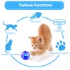 Jecery 9 Pcs Light Up Cat Balls Ghost Hunting Cat Ball LED Motion Activated Cat Toy Interactive Lighted Ball Cat Toys Pet Glowing Mini Running Exercise Ball Toys for Kitten Dog Pet Animals Activity