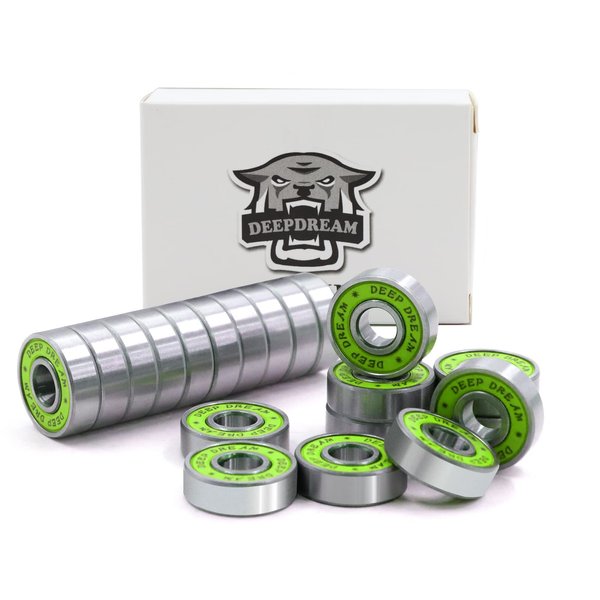 Premium 20Pcs 608rs Bearings Skateboard Bearings ABEC Bearings Chrome Steel Ball Bearing Longboard Bearings for Quad Skate Double Rubber Sealed Miniature Deep Groove Bearings