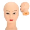 ZJchao Cosmetology Bald Manikin Mannequin Head, Practice Training Head Mannequin Head for Wig Hat Making Wigs Display Makeup Exercises Bald Mannequin Head Doll Hairdressing Training Head 49cm(#1)