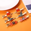 6PCS Halloween Hair Clips for Women Enamel BOO Witch Hat Candy Corn Hairpins Set Beaded White Orange Yellow Corn Alligator Metal Clips Halloween Costume Party Hair Accessory