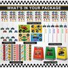 Monster Truck Party Favors Set 72 PCS Truck Theme Slap Bracelets Keychains Tattoo Stickers DIY Stickers Drinking Straws Party Gift Bags for Kids Boys Birthday Party Supplies