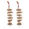 2-Pack Bird Toys with Straw and Bell, Parakeet Toys in Cage, Parrot Cage Accessories, Chewing Toys for Budgies Cockatiels Lovebirds Canaries Conures Quaker Finches Parrotlets Small to Medium Birds