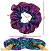 ACCGLORY Shiny Scrunchies Metallic Hair Bands Elastic Hair Ties Set Glitter Ponytail Holder Soft Scrunchy for Women(Hair Scrunchies Set)