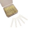ScivoKaval U Shaped Hair Pins 120 Pcs Professional U Pins for Women Girls Hairdressing Salon with Clear Storage Box Golden Champagne Blonde Gold 6 cm 2.36 inches