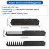 Protable Folding Pocket Comb for Men Protable Folding Hair Comb for Men 2 in 1 Pocket Beard Comb Black Foldable Styling Comb Fine Tooth Comb Wide Tooth Comb for Travel Groomsmen Father