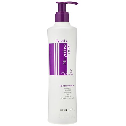 Fanola Hair Mask 11.8 oz - Anti Brass Color Depositing Purple Mask - Toning Mask for Blonde, Silv...