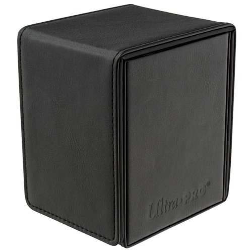 Ultra Pro - Vivid Alcove Flip Card Deck Box (Black) - Stores & Protects Up To 100 Standard Size Collectible Cards, Baseball, Gaming, Sports or Any Standard Size Cards In Collections