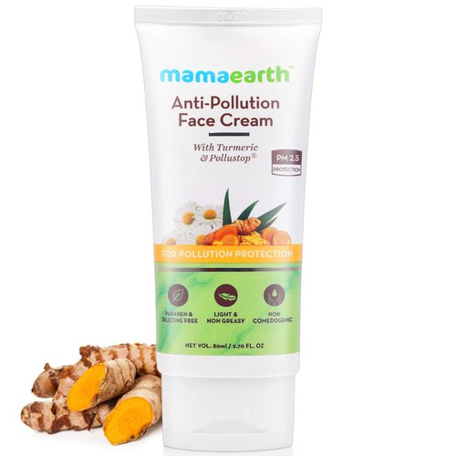Mamaearth Anti-Pollution Face Cream with Pollustop | Helps Fight Free Radical Damage & Pollutants | Oil Free & Non Comedogenic | All Skin Types | 2.71 Fl Oz/80ml