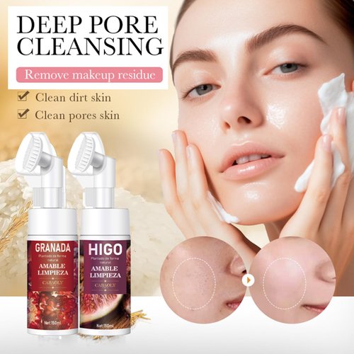 Tangsion Fig Cleansing Foam Face Wash, Fig oil water with Amino Acid, Moisturizing and Anti-aging Skin, 150 ml (5.1 fl oz)