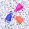 Peachlife Silicone Ring Menstrual Cup with Loop Pull Stem for Easy Removal - Reusable 12 Hour Tampon Alternative - Medium Size, Soft Peachcup