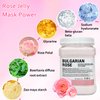 Ouhans Jelly Mask Powder for Facials Care,Rose Petals Gel Jelly Face Mask,Professional Peel off Rubber Mask,Hydrating Jelly Mask,DIY Spa Mask with Double-ended Silicone Brush,23 Fl Oz