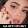Eyebrow Pen - Eyebrow Pencil, Brow Pencil 2-in-1 Dual-Ended Microblading Eyebrow Pencil with Micro-Fork-Tip & Precise Brush-Tip Crease Natural Hair-Like Brows, Last All-Day (03 Dark Brown)