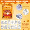 Funrous 24 Set Thanksgiving Coloring Books Party Favors Bulk with Crayons Fall Thanksgiving Turkey Mini Activity Book Pages for Autumn Birthday Party Goodies Bag Stuffers Gifts Supplies (Turkey)