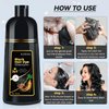 Natural Black Hair Dye Shampoo Instant & Easy 3-in-1 Hair Color Solution for Men and Women - Herbal Formula, Ammonia-free, Lasts 30 Days - 16.90 oz