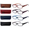 EYEGUARD Readers 4 Pack of Thin and Elegant Womens Reading Glasses with Beautiful Patterns for Ladies 2.25