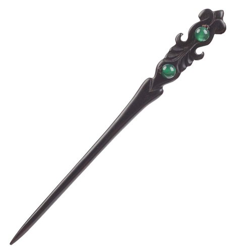 TOP SEWING Wooden Asian Hair Stick For Chinese Buns Decor Hair Pins Accessories for Long Hair (green red)