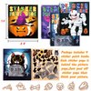 90shine 4PCS Halloween Crafts for Kids Ages 4-8 Sticker Books Gift Party Favors Create 40 Pictures
