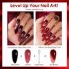 Beetles Cat Eye Christmas Gel Nail Polish Set 6 Colors, Glitter Red Shiny Brown Burgundy Purple Blue Green Magnetic Effect Sparkle Stunning Nail Gel Polish Gifts for Women, 2024 Limited Colors