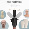 AliLeader 25 Inch Mannequin Head Stand Tripod for Mannequin Head Wig Stand Tripod Wig Head Stand for Training Heads and Canvas Block Head (Mannequin Head Not Included,Latte)