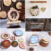 5ARTH Natural Wood Slices - 37 Pcs 2.0-2.4 inches Craft Unfinished Wood kit Predrilled with Hole Wooden Circles for Arts Wood Slices Christmas Ornaments DIY Crafts