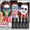 DAMUSI Blue Red White Face Paint Sticks Professional Eye Black Football Baseball Softball,Convenient Design Halloween Face Paint Makeup for Adults and Kids（Blue/White/Red Body Paint Sticks）
