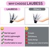 Cluster Lashes Mixed Length 50D 240 Individual Lashes D Curl Lash Clusters Volume Eyelash Clusters DIY Lash Extension Kit Fluffy Cluster Eyelash Extensions (50D-0.07D, 9-16mm)