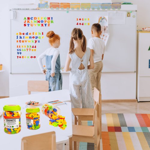 ABCaptain Magnetic Letters Numbers Alphabet ABC 123 Fridge Magnets Preschool Educational Learning Plastic Toy Set Uppercase Lowercase Math Symbols for Toddlers Kids (78 PCS)