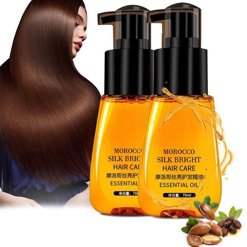 Frizzy Hair Serum - Morocco Silk Bright Anti-Frizz Serum for Smooth, Shiny Hair, Frizz-Free Smoot...