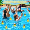 VercanMonth 20 Pcs Rubber Ducks with Wig and Black Glasses Squeaky Duck Bath Toy Small Rubber Duckies Bulk Cute and Funny Bathtub Toys for Summer Pool Birthday Gifts Holiday Party Favors (Stylish)