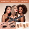 Eye-Brow Stamp Stencil Kit, Waterproof Brow Stamp Shaping Kit Eyebrow Definer, Eyebrow Filling Powder Stamp, Eye Brow Stamping Kit with 10 Eyebrow Stencils, 2 Eyebrow Brushes for Women (Dark Brown)