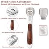 Colossal Foot Rasp & Wood Handle Callus Shaver (10 Replacement & 1 Foot File Heads), Pedicure Foot File Kit, Heel Scraper for Feet, Foot File Callus Remover