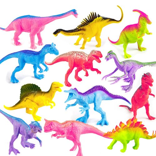 GIDGOD Dinosaur Figures for Toddlers Kids Toys 7 inch Jumbo Figure Educational Mini Small Kimicare Animal Toy,Cake Decoration Dinosaur Girls Boys Gift Party Supplies