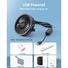 TriPole Car Fan USB Fan for Car Vent Powerful 3 Speed Car Cooling Clip Fan with Quiet Brushless Motor 360 Degree Rotatable Portable Fan for Car Vehicle, Van, Truck, SUV, RV