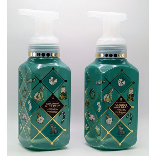 Coconut Mint Drop Foaming Hand Soap Gentle w Natural Essential Oils Bath and Body 2 pack