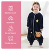 MICHLEY Baby Sleeping Bag Sack Long Sleeve with Feet Winter Swaddle Wearable Blanket for Boys Girls,Owl,5-6Years