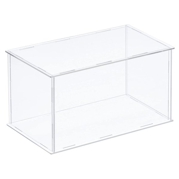 MECCANIXITY Acrylic Display Case Plastic Box Clear Assemble Dustproof Showcase 14x8.3x6.1 Inch for Collectibles Items