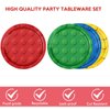 DURYGEN 80PCS Building Blocks Themed Birthday Party Decorations Building Bricks Tableware Party Paper Plates Napkins Building Block Dinnerware Set for Boys, Kid’s Birthday Party Decorations Serve 20
