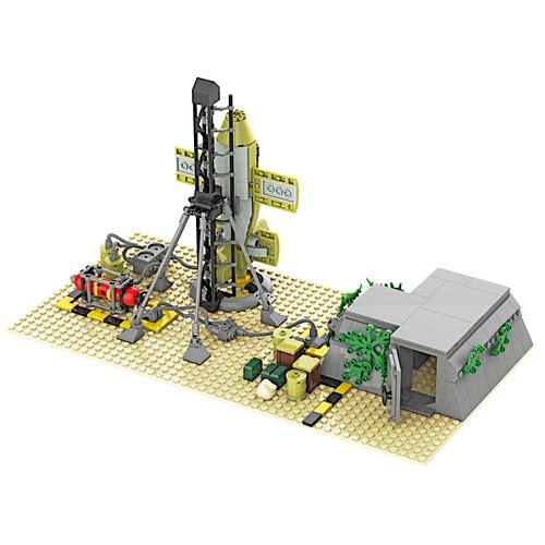 POCO DIVO Bachem BA-349 Natter German Rocket Launch, WWII Collection, Standard Block Toy Building Brick Set, 461 pcs